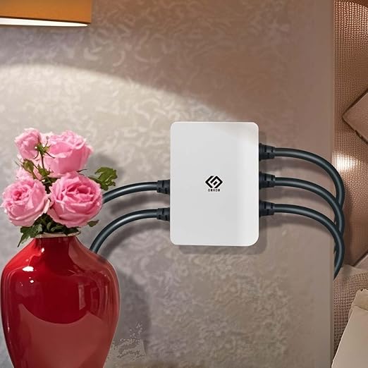 OSKOS 6 Wall Outlet Extender, 500J Surge Protected Current Tap, Sided outlets Splitter Multiple Outlet Wall Plug for Home Office Dorm Room, UL Listed