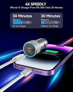 iPhone Fast Car Charger,2Pack Dual Port USB C Car Charger[MFI Certified]Power Delivery Car Adapter with 2Pack Lightning Cable Type C Rapid Car Charging for iPhone 14/14 Pro/13/12/11/X/Xs/Xr/SE/8/iPad