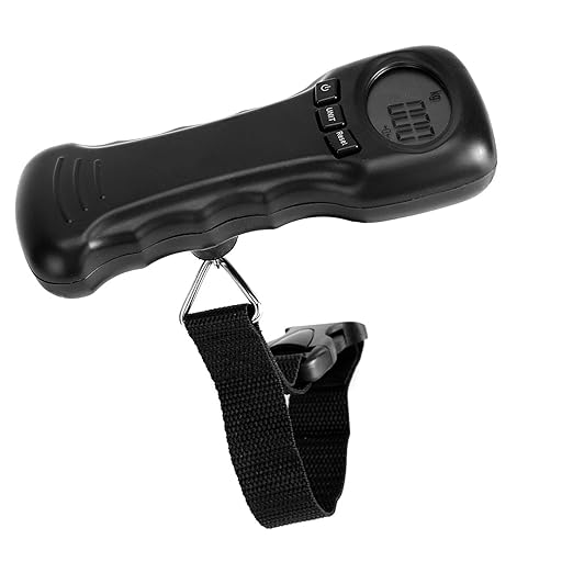 Portable Digital Luggage Scale with LCD Display, 110 lb / 50 kg Hanging Weight Scale for Travel Baggage