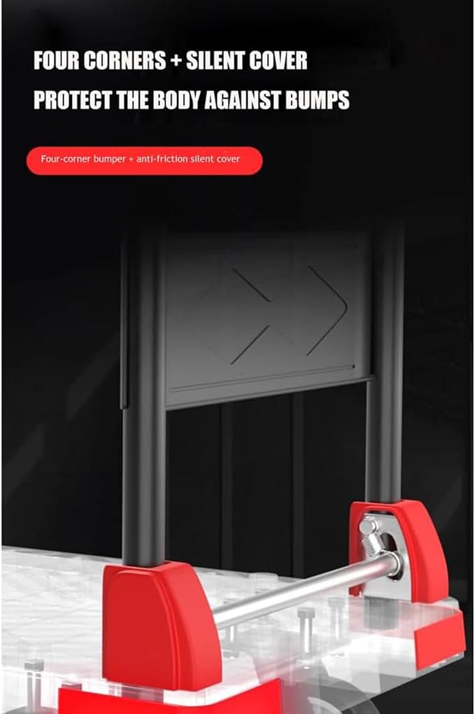 Folding Hand Truck, Platform Cart, Flatbed n with Swivel Wheels, Moving Cart for Office and Home Use, Versatile Utili Trolley