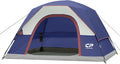 CAMPROS CP Camping Tent 2/4/6 Person, Waterproof Windproof Double Layer Dome Tent, Easy Setup with Large Mesh Windows & Wide Door for Outdoor Camping Backyard