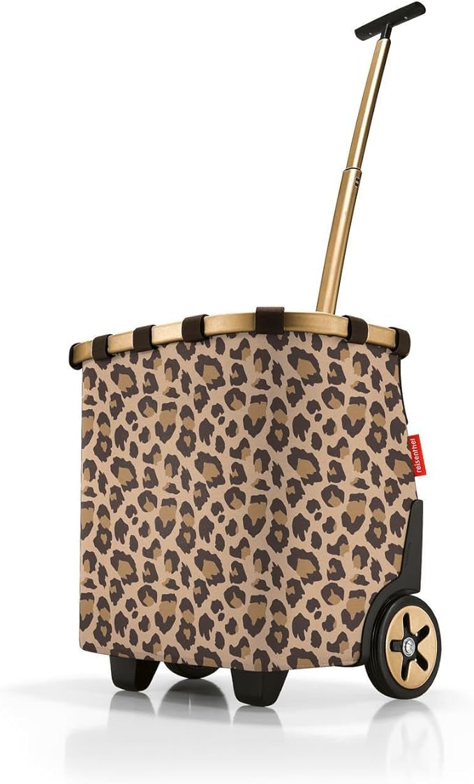 reisenthel carrycruiser Frame Leo Macchiato - Portable Shopping Trolley with Sturdy Aluminum Frame, Shoulder Strap and Removable mesh Inner Bag -Water-Repellent