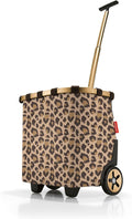 reisenthel carrycruiser Frame Leo Macchiato - Portable Shopping Trolley with Sturdy Aluminum Frame, Shoulder Strap and Removable mesh Inner Bag -Water-Repellent