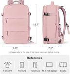 Travel Backpack for Women Airline Approved Carry on Backpack for Airplanes Mochila De Viaje Personal Item Travel Bag Spirit Airlines Personal Item Bag 18x14x8 Backpack for Traveling on Airplane Pink