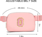 Gitus Customizable Gifts for Girls Age 6-8 8-10 Belt Bag Fanny Pack with Initial for Girls Birthday Gifts for Teenager Girls Teen Girl Gifts Trendy Stuff （Light Pink-O）