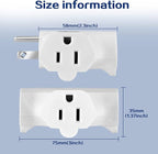 3 Outlet Wall Adapter T-Shaped, UL Listed 3 Prong Grounded Plug Extender,125V 1875W - Heavy Duty Multi Outlet Wall Plug,Power Outlet Splitter (1 Pack)
