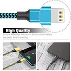 SHUSEL for iPhone Charger 10FT 3 Pack USB Lightning Cable MFi Certified Fast Charging Nylon Braided for iPhone Charger Cord Compatible with iPhone 14 Plus 14 pro max 13 12 11 XS X XR 8 Plus