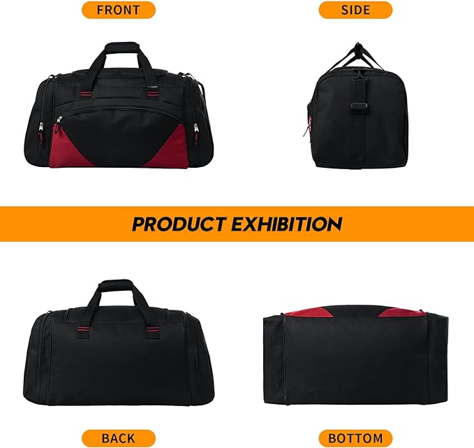 Mens Gym Bag, 55L Large Sports Duffle Bags, Workout Bags Lightweight