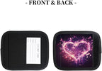 Abstract Love Music Note 2 Pack Luggage Handle Wrap Set of Neoprene Luggage Tags for Suitcases Bag Strap Wrap Cover Travel Airplane Accessories Covers Markers Sleeve Grips Identifiers Cruise