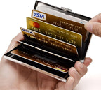 EASTNIGHTS Credit Card Holder Stainless Steel Credit Card Case Metal ID Card Holder RFID Wallets Business Card Holder for Women or Men