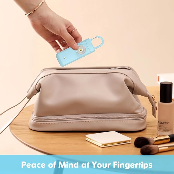 Rechargeable Personal Alarm for Women - Valentine Birthday Gifts for Women, Daughter, College Student, Teen Girl, Elders, Kids, Siren Alarm, USB Charging, Aqua