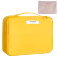 Queboom Travel Makeup Bag Cosmetic Bag Makeup Bag Toiletry bag for women and men (Yellow)