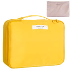 Queboom Travel Makeup Bag Cosmetic Bag Makeup Bag Toiletry bag for women and men (Yellow)