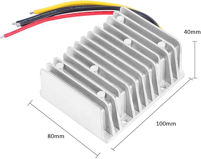HOMELYLIFE 30A 360W 48V to 12V DC Voltage Regulator, Corded Electric, Waterproof Transformer for Golf Cart, Current Rating 30.0 Amps, Smart Chip Protection