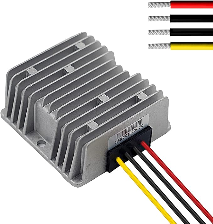 DC 24v to DC 12v Step Down 15A 180W Truck Car Power Supply Adapter Converter Reducer Regulator for Auto Car Truck Vehicle Boat Solar System etc.(DC15-40V Inputs)