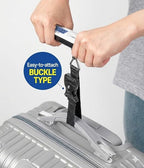 Digital Luggage Scale for Travel - Portable Handheld Weight Scale for Suitcases & Bags - 110lbs/50kg Capacity with LCD Display - 2 AAA Batteries Included (White)
