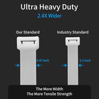 Armpow 24 inch White Zip Ties Heavy Duty 50 PCS, 250 LBS Ultra Exclusive Strong Plastic Wire Ties, Large Cable Ties Extra Long Tie Wraps, Indoor and Outdoor UV Resistant