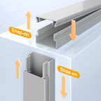 Delamu 157in Cord Hider, Cord Cover Wall Cable Management, Paintable Wire Cover for Cords, Cable Hider Raceway Kit, Cable Cover Concealer, Wire Hiders for TV on Wall, 10 X L15.7 W1.18 H0.6in, Grey