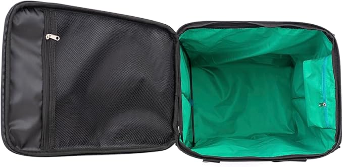 Handy Sandy Haul-It Foldable Rolling Tote – Patented Heavy-Duty Utility Bag with 8 Spinner Wheels, – Reusable Grocery Cart, Laundry Carrier, Travel Tote, Commuter Bag for Shopping & More- Green