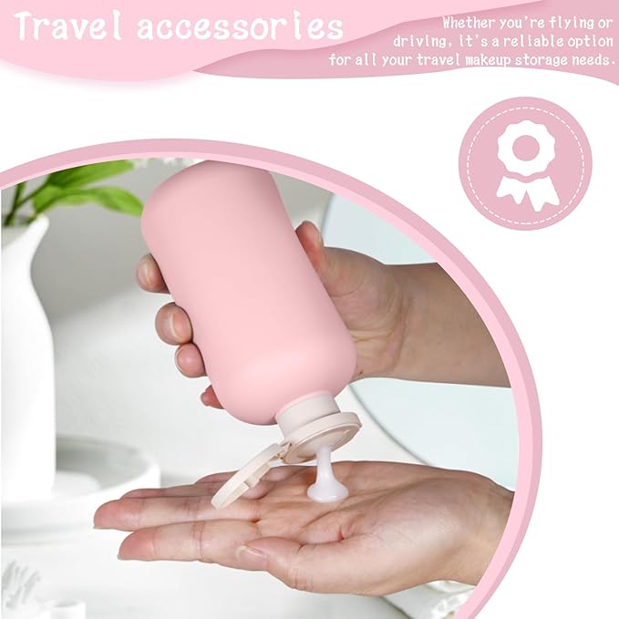 3 Pack Leakproof Travel Bottles 6.8oz | Squeeze Shampoo & Lotion Containers with Locking Flip Caps | Food Grade HDPE/PP for Toiletries, Gym, Camping (Green+Blue+Pink)