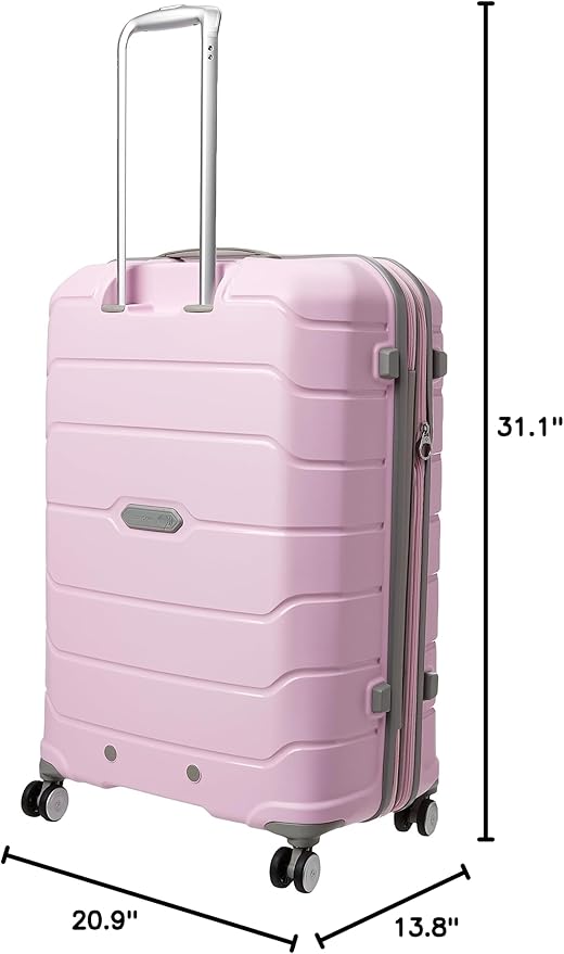 Samsonite Freeform 2-Piece Luggage Set - Carry-On & Large Checked Luggage with Dual Spinner Wheels - Durable Polypropylene Hardshell - TSA Lock, Airline-Approved - Expandable Hard Shell - Pink Rose