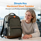 Forge TSA Approved Luggage Locks Ultra-Secure Dimple Key Cable Locks for Travel with Zinc Alloy Body- 2 Orange Locks