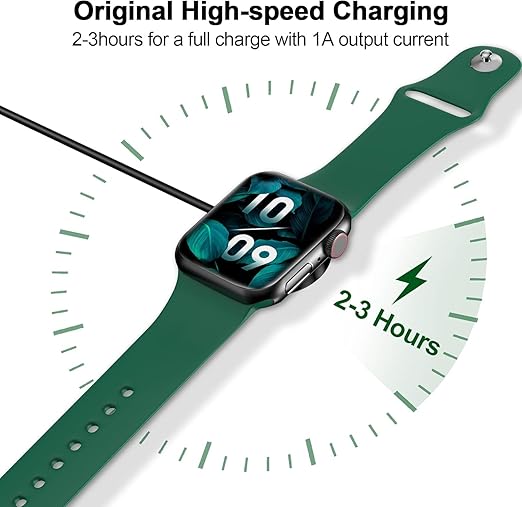 𝟐𝟎𝟐𝟔 𝐔𝐩𝐠𝐫𝐚𝐝𝐞𝐝 for Apple Watch Charger Magnetic Fast Charging Cable [Portable] Magnetic Wireless Charging Compatible with iWatch Series Ultra/SE/11/10/9/8/7/6/5/4/-[3.3FT] Black