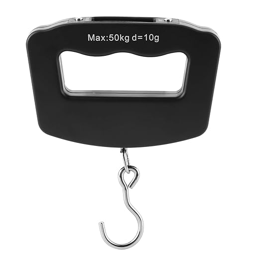 Digital Luggage Scale, Portable Electronic Hanging Scale with LCD Display, 110 lb/50 kg Capacity for Travel