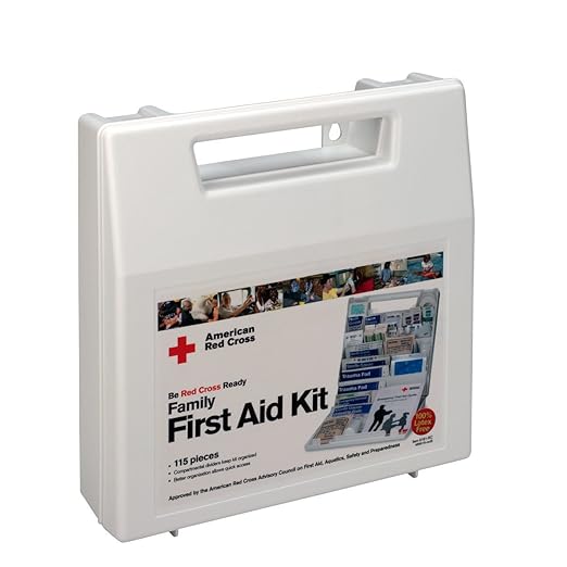 First Aid Only 9161-RC American Red Cross Deluxe Family First Emergency First Aid Kit for Home and Travel, 115 Pieces