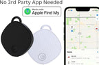 Unlimited Range GPS Tracking Device Item Locator for Car, Purse, Pet, Key Work with Apple Findmy No 3rd App Needed (White)