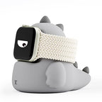 ELETIUO Charger Stand Compatible with Apple Watch Series Ultra2/Ultra/10/9/8/SE2/7/6/SE/5/4/3/2/1 (49/46/45/44/42/41/40/38mm),Dinosaur iWatch Charging Dock,Supports Nightstand Mode,Grey
