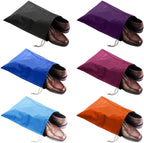 6 Pack Waterproof Nylon Shoe Bags Travel Bags for Men Women (Multicolor, 15.1"(L) x12.2"(W))