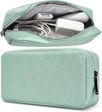CAAORDKSO Electronic Organizer Travel Cable Accessories Bag, Electronic Organizer Case, Electronic Accessories Organizer Bag for Cable, Cord, Charger, Phone, Power Bank, Earphone (Big-Mint Green)