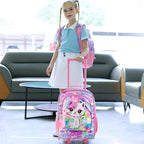 KLFVB Kids Luggage for Boys Girls, Cute Rolling Wheels Suitcase for Toddler, Children Travel Carry on Suitcase
