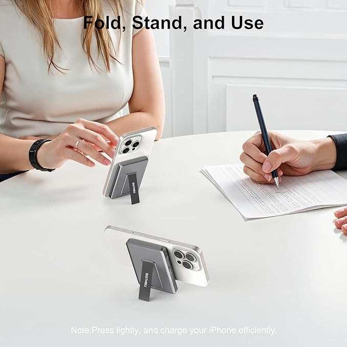 SIXTHGU Portable Charger, for Magsafe Power Bank with Foldable Alloy-Stand, 10000mAh Magnetic Battery Pack with 22.5W Fast Charging for iPhone 17/16/15/14/13/12 Series