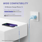 iPhone Charger Fast Charging,[MFi Certified] 2Pack 20W Type C Fast Charger Block with [10FT&6FT] USB C to Lightning Cable Compatible for iPhone 14/13/12/11 Pro Max/Xs Max/XR/X,iPad