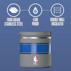 Hydrapeak x NBA Officially Licensed Dallas Mavericks 25oz Stainless Steel Vacuum Insulated Thermos Food Jar with Handle, Wide Mouth Leak-Proof Soup Thermos for Adults, 10 Hours Hot and 16 Hours Cold