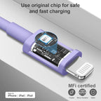 iPhone Charger Fast Charging USB C Charger Block Type C Charging iPad Chargers with 6FT C Chargers Cord Compatible with iPhone14/14 Pro Max/13/13Pro/12/12 Pro/11,iPad(Purple)