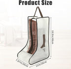 2 Pack Beige Boot Storage Bag, Portable Dust Proof Boot Bags for Cowboy Boots, Shoe Cover Protector Bag for Boots Storage and Organizer Packing, Tall Boot Storage Carry Bag for Travel Daily Use
