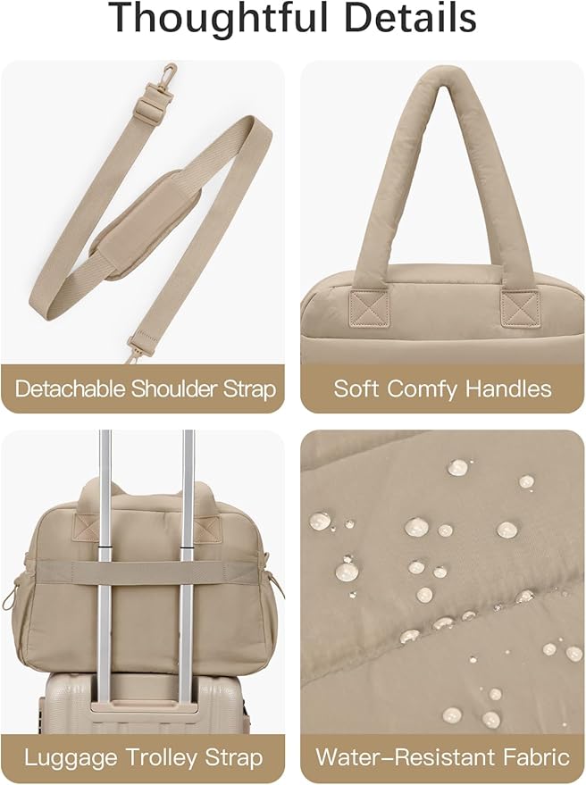 oscaurt Gym Bag for Women Lightweight Duffle Bag for Travel with Toiletry Pouch Water Resistant Carry On Weekender Overnight Duffel