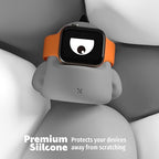 ELETIUO Charger Stand Compatible with Apple Watch Series Ultra2/Ultra/10/9/8/SE2/7/6/SE/5/4/3/2/1 (49/46/45/44/42/41/40/38mm),Dinosaur iWatch Charging Dock,Supports Nightstand Mode,Grey