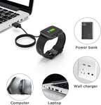 [2 Pack] Universal Smart Watch Charger Magnetic, VeryFit / da fit Smartwatch Accessories 2 Pin Replacement Charging Cable Compatible All 2.54mm - 2.84mm-Pin-Pitch Smart watch (Model A&B Only one Fit)