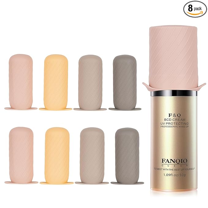 Mrsdry Bottle Covers for Travel, Leak Proofing, Travel Size Container Silicone toiletry sleeves, Leak Locks Travel Accessories for Shampoo Wash Body Bottles and other beauty and personal care(8pcs)