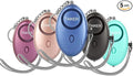 Personal Alarm for Women, 5 Pack 140DB Emergency Self-Defense Security Alarm Keychain with LED Light for Women Kids and Elders (Black, Blue, Purple, Rose Gold, Light Green)