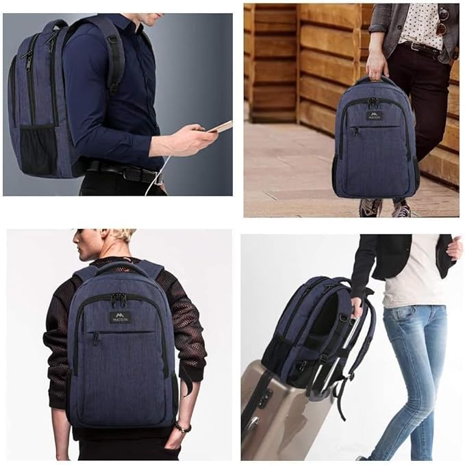 MATEIN Laptop Backpack,Slim Travel Backpack with Laptop Compartment for Men Women,College Daypack Gift Computer Bag fits 15.6 Inch Notebook, Blue