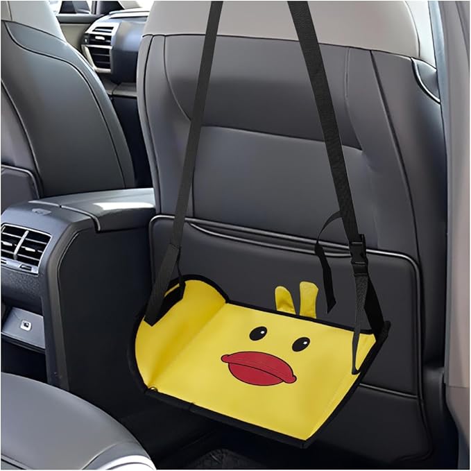 Cute Car Foot Hammock, Adjustable Height Automotive Seat Footrest, Vehicle Seat Extender Leg Support & Relax Accessories, Portable Long Travel Essentials for RV, SUV, Truck(Duck)