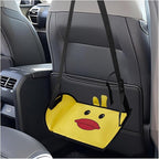Cute Car Foot Hammock, Adjustable Height Automotive Seat Footrest, Vehicle Seat Extender Leg Support & Relax Accessories, Portable Long Travel Essentials for RV, SUV, Truck(Duck)
