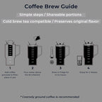 Aquach 68oz Cold Brew Coffee Tea Maker, Glass Pitcher & Stainless Steel Filter, Dishwasher Safe Iced Coffee Tea Maker with Airtight Lid and Large Handle