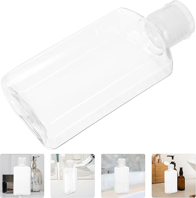 SAFIGLE 5pcs 100ml Travel Squeeze Bottles with Flip Cap, Refillable Empty Plastic Lotion and Shampoo Containers for Portable Toiletries