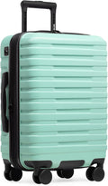 U.S. Traveler Boren Expandable Hardside Rugged Travel Luggage with 8 Spinner Wheels, Mint, Carry-on 22-Inch